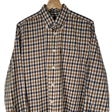 Load image into Gallery viewer, Aquascutum House Check Long Sleeved Shirt - Medium (M) PTP 20"