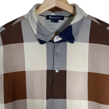 Load image into Gallery viewer, Aquascutum Block Check Short Sleeved Polo - Large (L) PTP 21.25"