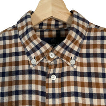 Load image into Gallery viewer, Aquascutum House Check Flannel Long Sleeved Shirt - Medium (M) PTP 20.75"