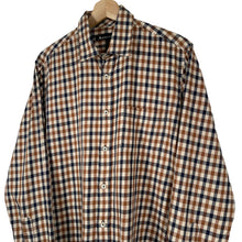Load image into Gallery viewer, Aquascutum House Check Long Sleeved Shirt - Medium (M) PTP 21.25"