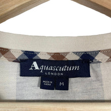 Load image into Gallery viewer, Aquascutum Block Check Short Sleeved T-Shirt - Medium (M) PTP 20.5"