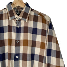 Load image into Gallery viewer, Aquascutum Block Check Long Sleeved Shirt - Medium (M) PTP 20.75"