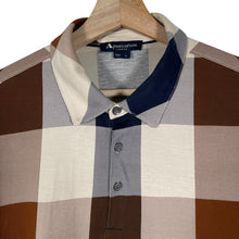 Load image into Gallery viewer, Aquascutum Block Check Short Sleeved Polo - Large (L) PTP 21"