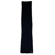 Load image into Gallery viewer, Paul and Shark Black Ribbed Logo Patch Scarf - One Size Fits All