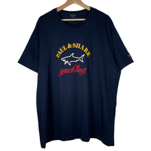 Load image into Gallery viewer, Paul and Shark Navy Short Sleeved Logo T-Shirt - Triple Extra Large (XXXL) PTP 25"