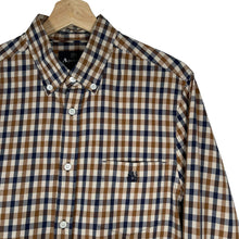 Load image into Gallery viewer, Aquascutum House Check Long Sleeved Shirt - Large (L) PTP 21"