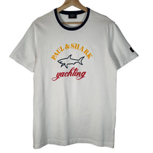 Load image into Gallery viewer, Paul and Shark White Short Sleeved Logo T-Shirt - Medium (M) PTP 19.5"
