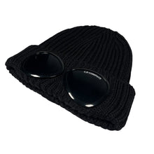 Load image into Gallery viewer, C.P Company Black Goggle Knit Beanie Hat - One Size Fits All