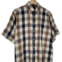 Load image into Gallery viewer, Aquascutum Block Check Short Sleeved Shirt - Medium (M) PTP 22.5"