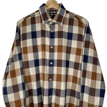 Load image into Gallery viewer, Aquascutum Block Check Long Sleeved Shirt - Medium (M) PTP 20.75"