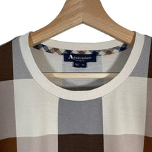 Load image into Gallery viewer, Aquascutum Block Check Short Sleeved T-Shirt - Medium (M) PTP 20.5"