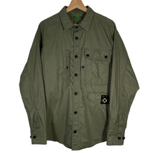 Load image into Gallery viewer, Ma.Strum Green Button Up Multi Pocket Overshirt - Medium (M) PTP 22"