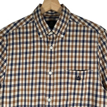 Load image into Gallery viewer, Aquascutum House Check Short Sleeved Shirt - Small (S) PTP 19.5"