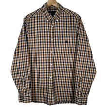 Load image into Gallery viewer, Aquascutum House Check Long Sleeved Shirt - Large (L) PTP 21"