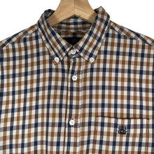 Load image into Gallery viewer, Aquascutum House Check Long Sleeved Shirt - Large (L) PTP 20.5"