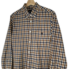 Load image into Gallery viewer, Aquascutum House Check Long Sleeved Shirt - Large (L) PTP 21"