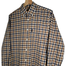 Load image into Gallery viewer, Aquascutum House Check Long Sleeved Shirt - Medium (M) PTP 20.25"
