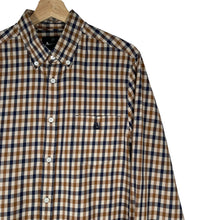 Load image into Gallery viewer, Aquascutum House Check Long Sleeved Shirt - Large (L) PTP 21"