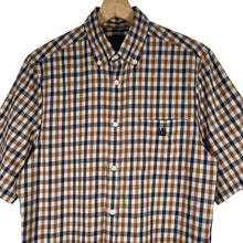 Load image into Gallery viewer, Aquascutum House Check Short Sleeved Shirt - Small (S) PTP 19.5"
