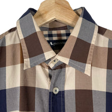 Load image into Gallery viewer, Aquascutum Block Check Long Sleeved Shirt - Medium (M) PTP 20.75"