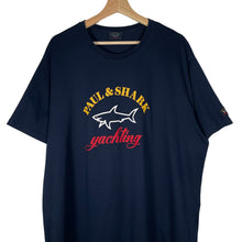 Load image into Gallery viewer, Paul and Shark Navy Short Sleeved Logo T-Shirt - Triple Extra Large (XXXL) PTP 25"