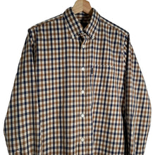 Load image into Gallery viewer, Aquascutum House Check Long Sleeved Shirt - Medium (M) PTP 20.25"