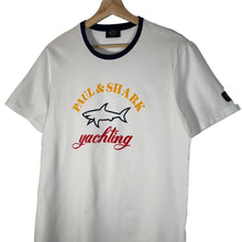 Load image into Gallery viewer, Paul and Shark White Short Sleeved Logo T-Shirt - Medium (M) PTP 19.5"