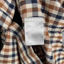 Load image into Gallery viewer, Aquascutum House Check Long Sleeved Shirt - Medium (M) PTP 21"
