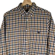 Load image into Gallery viewer, Aquascutum House Check Long Sleeved Shirt - Large (L) PTP 20.5"
