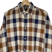 Load image into Gallery viewer, Aquascutum Block Check Long Sleeved Shirt - Medium (M) PTP 20.75"