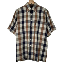 Load image into Gallery viewer, Aquascutum Block Check Short Sleeved Shirt - Medium (M) PTP 22.5"