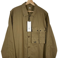 Load image into Gallery viewer, C.P Company Khaki Gabardine Button Up Overshirt - Extra Large (XL) PTP 23"