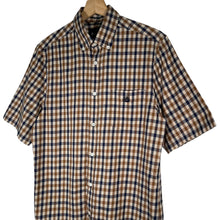 Load image into Gallery viewer, Aquascutum House Check Short Sleeved Shirt - Small (S) PTP 19.5"