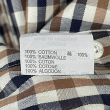 Load image into Gallery viewer, Aquascutum House Check Long Sleeved Shirt - Medium (M) PTP 23"