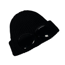 Load image into Gallery viewer, C.P Company Black Goggle Knit Beanie Hat - One Size Fits All