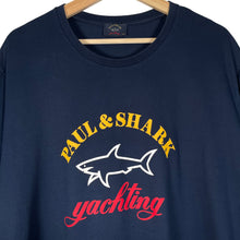 Load image into Gallery viewer, Paul and Shark Navy Short Sleeved Logo T-Shirt - Triple Extra Large (XXXL) PTP 25"