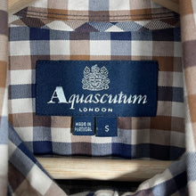 Load image into Gallery viewer, Aquascutum House Check Short Sleeved Shirt - Small (S) PTP 19.5"