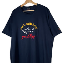 Load image into Gallery viewer, Paul and Shark Navy Short Sleeved Logo T-Shirt - Triple Extra Large (XXXL) PTP 25"