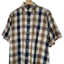 Load image into Gallery viewer, Aquascutum Block Check Short Sleeved Shirt - Medium (M) PTP 22.5"