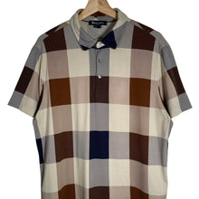 Load image into Gallery viewer, Aquascutum Block Check Short Sleeved Polo - Large (L) PTP 21.25"