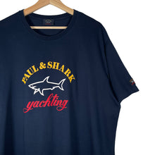 Load image into Gallery viewer, Paul and Shark Navy Short Sleeved Logo T-Shirt - Triple Extra Large (XXXL) PTP 25"