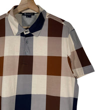 Load image into Gallery viewer, Aquascutum Block Check Short Sleeved Polo - Large (L) PTP 21"