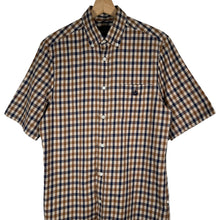 Load image into Gallery viewer, Aquascutum House Check Short Sleeved Shirt - Small (S) PTP 19.5"