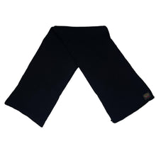 Load image into Gallery viewer, Paul and Shark Black Ribbed Logo Patch Scarf - One Size Fits All