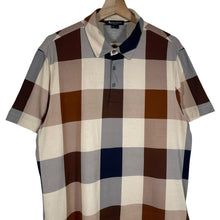 Load image into Gallery viewer, Aquascutum Block Check Short Sleeved Polo - Large (L) PTP 21"