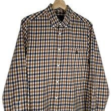 Load image into Gallery viewer, Aquascutum House Check Long Sleeved Shirt - Large (L) PTP 21"