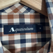 Load image into Gallery viewer, Aquascutum House Check Long Sleeved Shirt - Medium (M) PTP 21"
