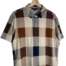 Load image into Gallery viewer, Aquascutum Block Check Short Sleeved Polo - Large (L) PTP 21.25"