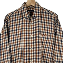 Load image into Gallery viewer, Aquascutum House Check Long Sleeved Shirt - Medium (M) PTP 21.25"