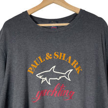 Load image into Gallery viewer, Paul and Shark Grey Short Sleeved Logo T-Shirt - Double Extra Large (XXL) PTP 24"